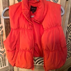 LOVE TREE Orange Puffer Vest